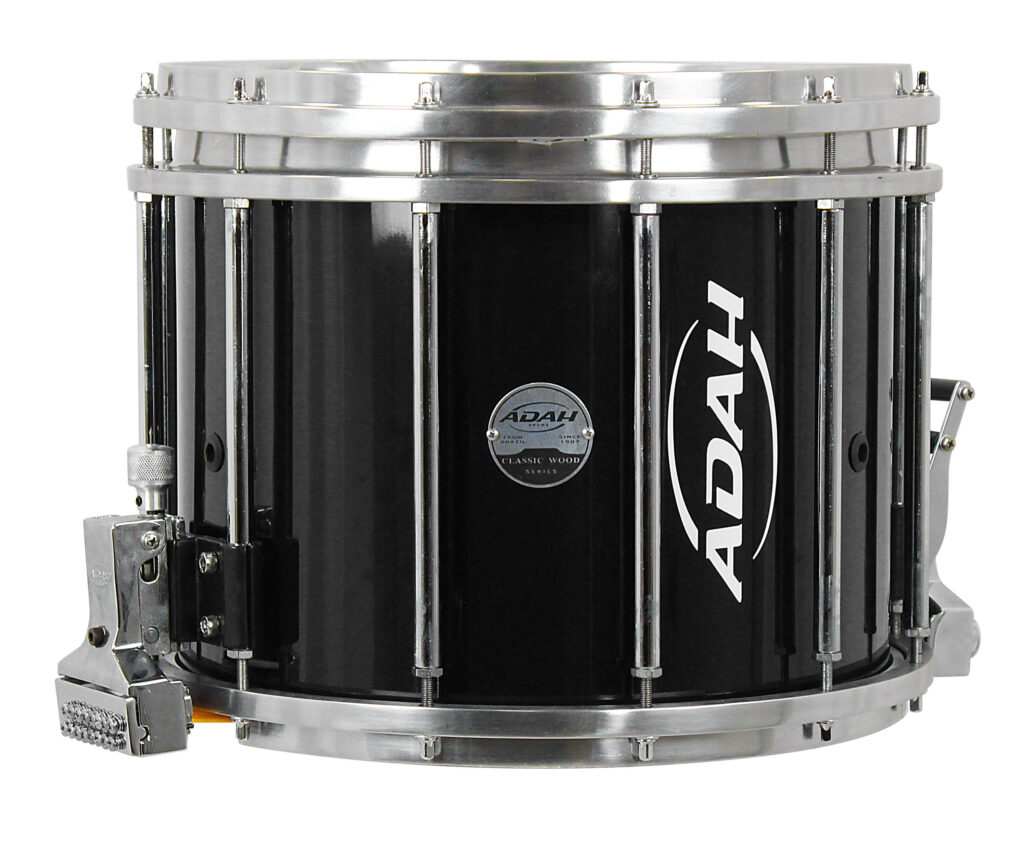 Instrumento de percussão marcial, caixa de alta tensão