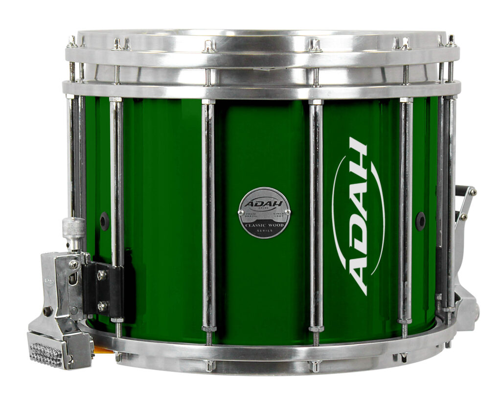 Instrumento de percussão marcial, caixa de alta tensão