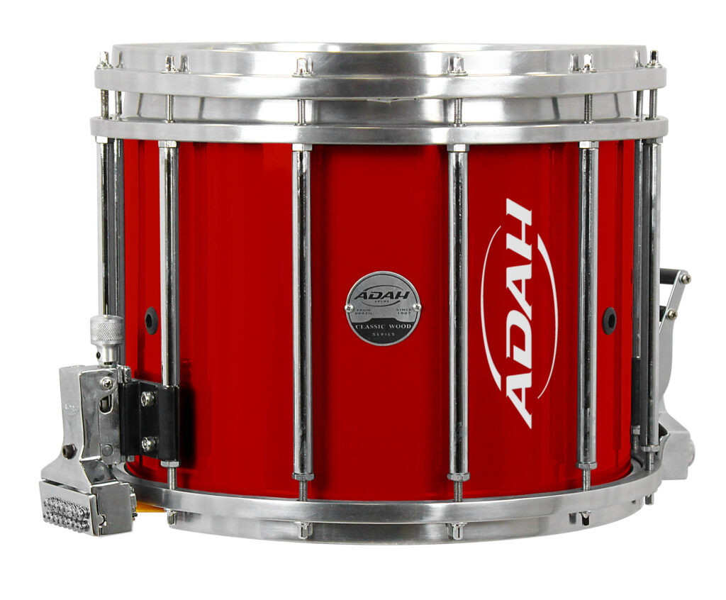 Instrumento de percussão marcial, caixa de alta tensão